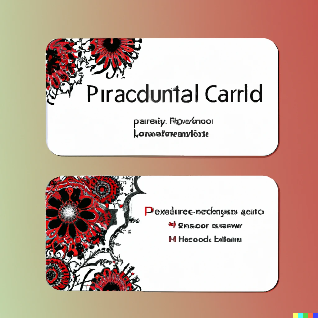 Prompt: Paradoxical Mandelbrot set, business card