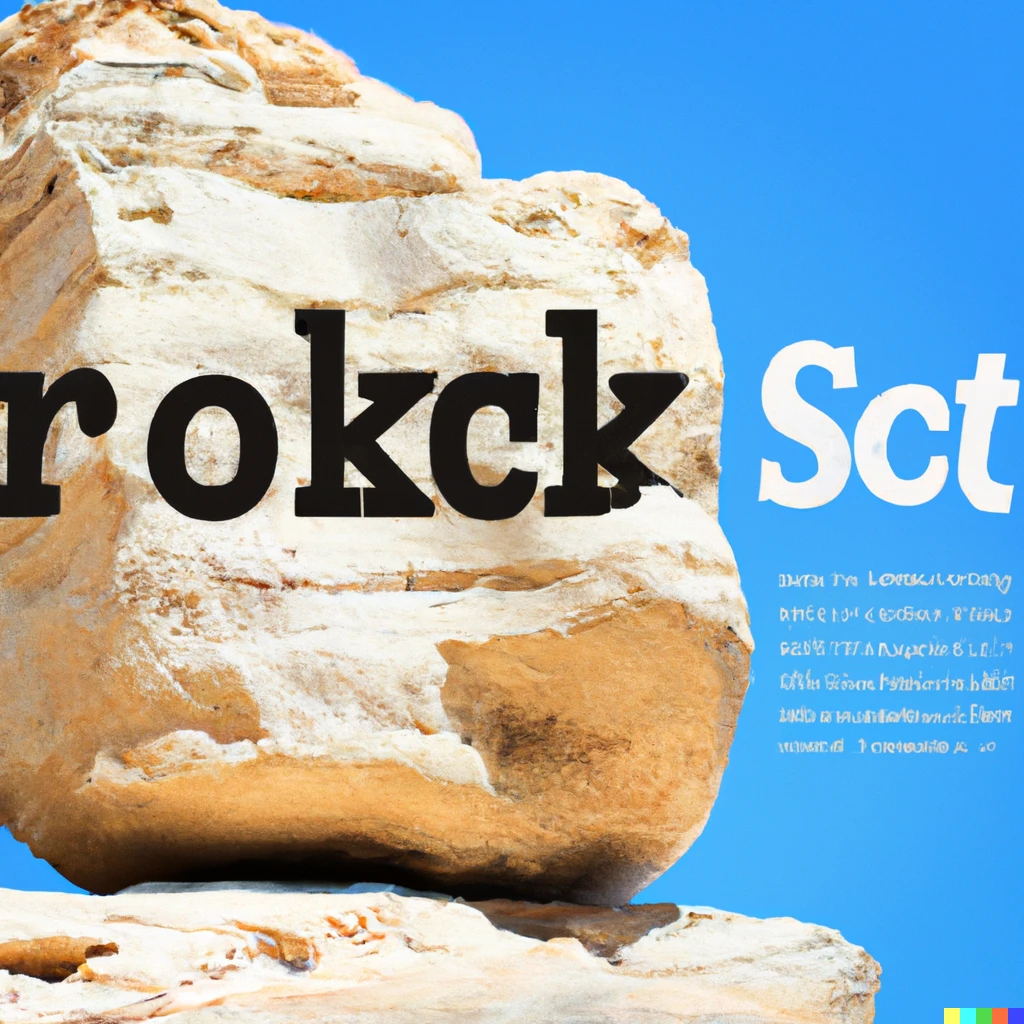 Prompt: A website designed by a rock