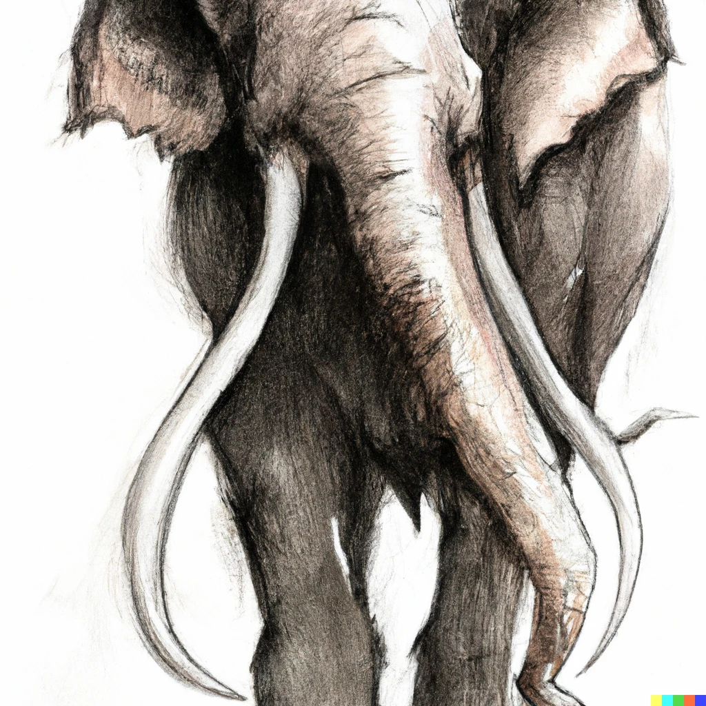 Prompt: The future evolution of an elephant 