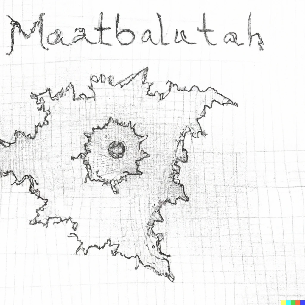 Prompt: Mandelbrot set Cartography, pencil sketch 