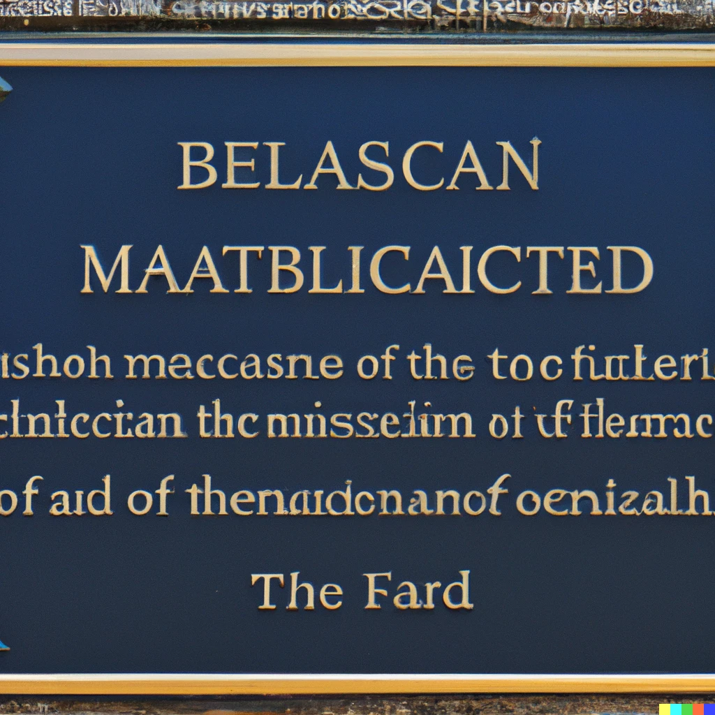 Prompt: A plaque in honor of the Mandelbrot set