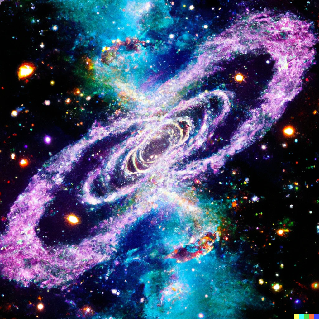 Prompt: Galaxy in the shape of infinity