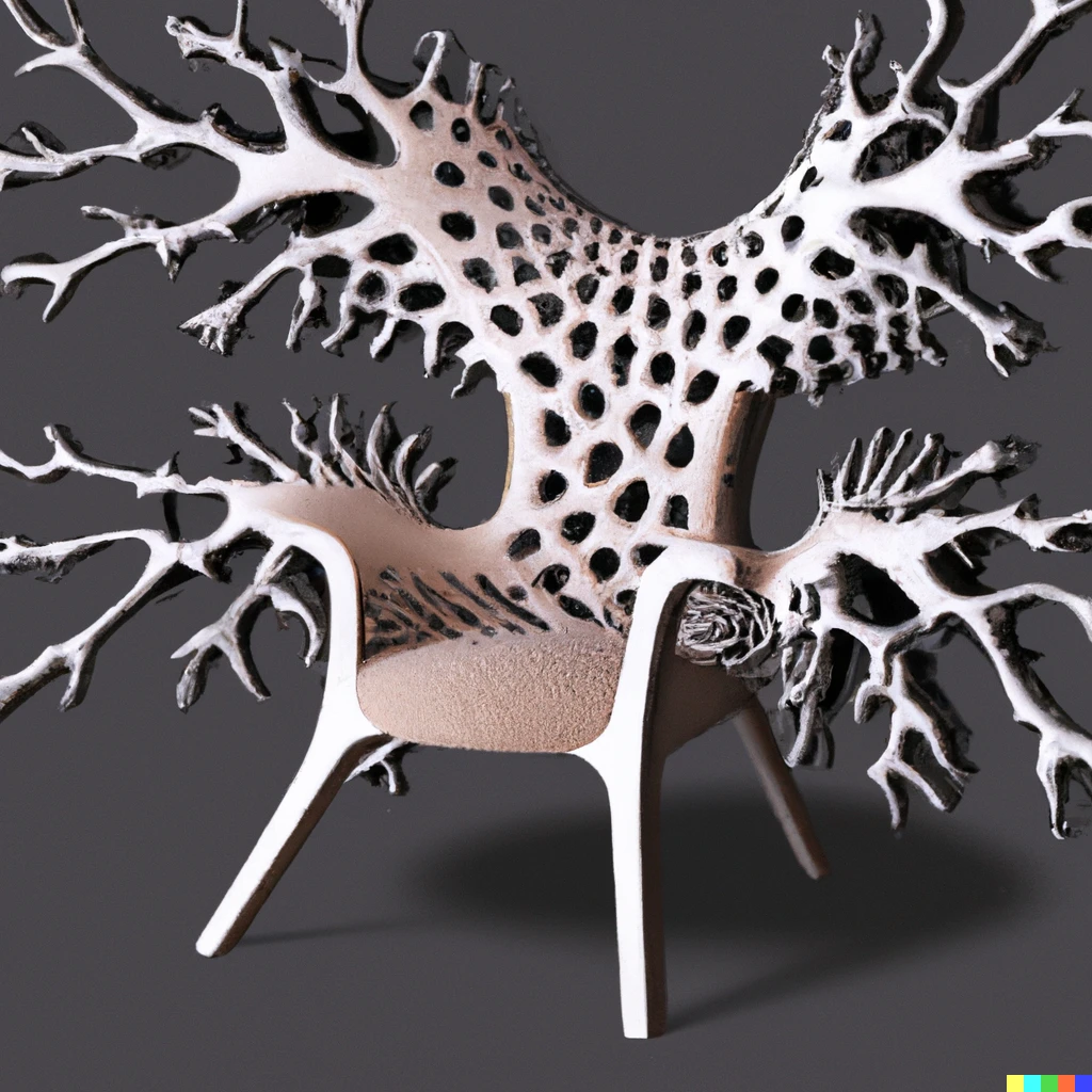 Prompt: A chair designed by the Mandelbrot set