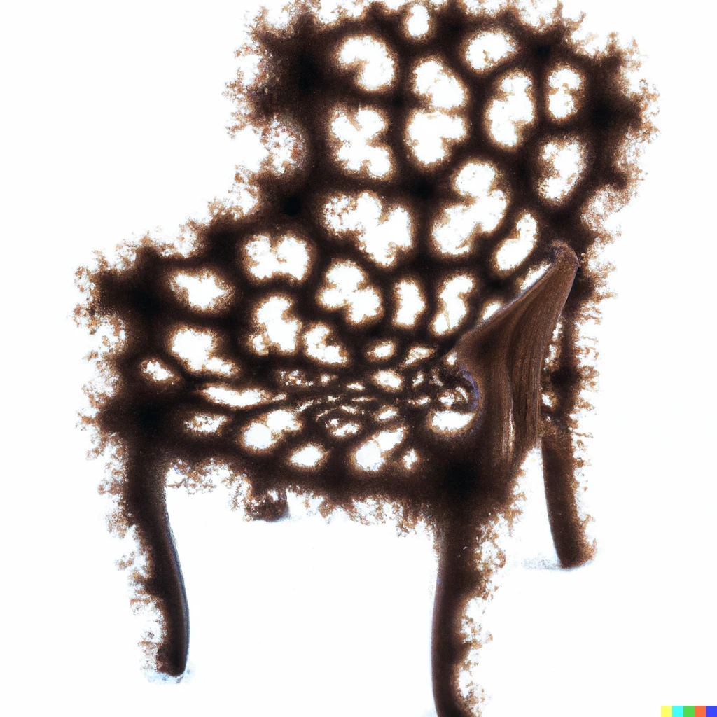 Prompt: A chair designed by the Mandelbrot set