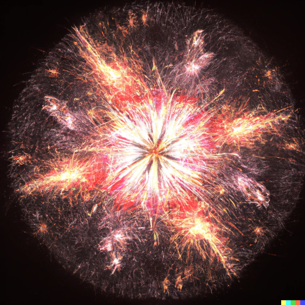 Prompt: Beautiful Mandelbrot set fireworks display
