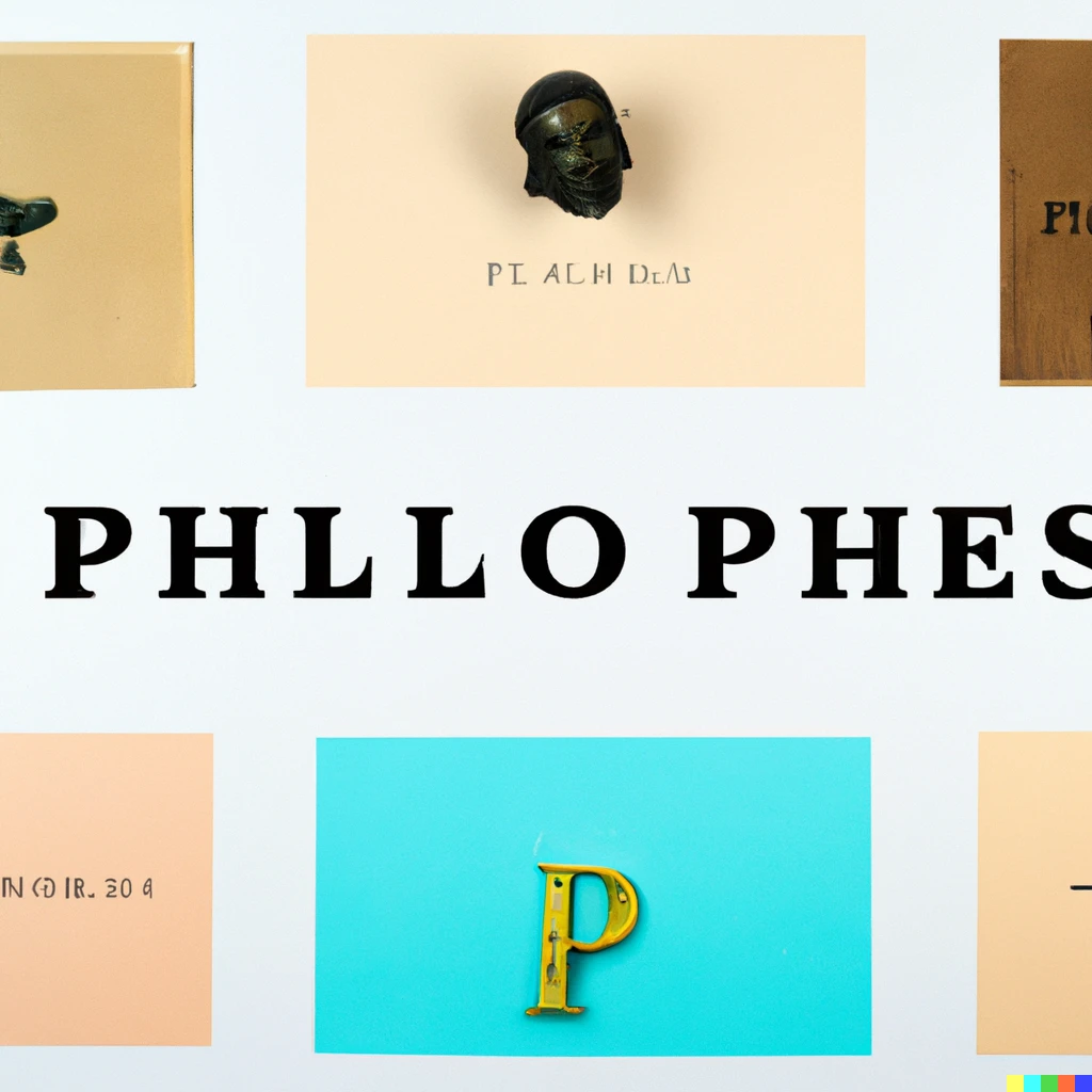 Prompt: Knolling of philosophy