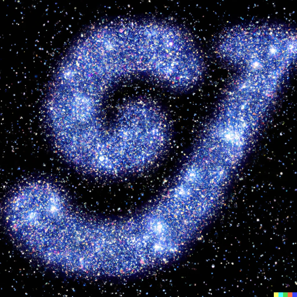 Prompt: A galaxy made out of numbers