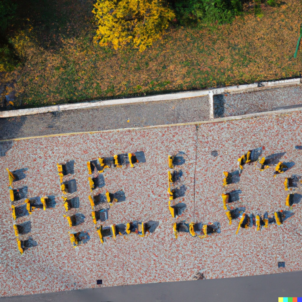 Prompt: 500 cats in the shape of the word "Hello" on a street, aerial view
