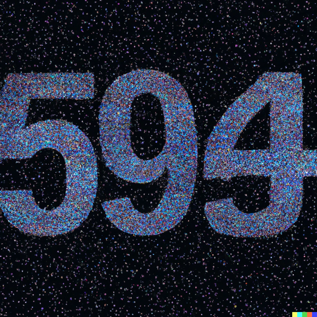 Prompt: A galaxy made out of numbers