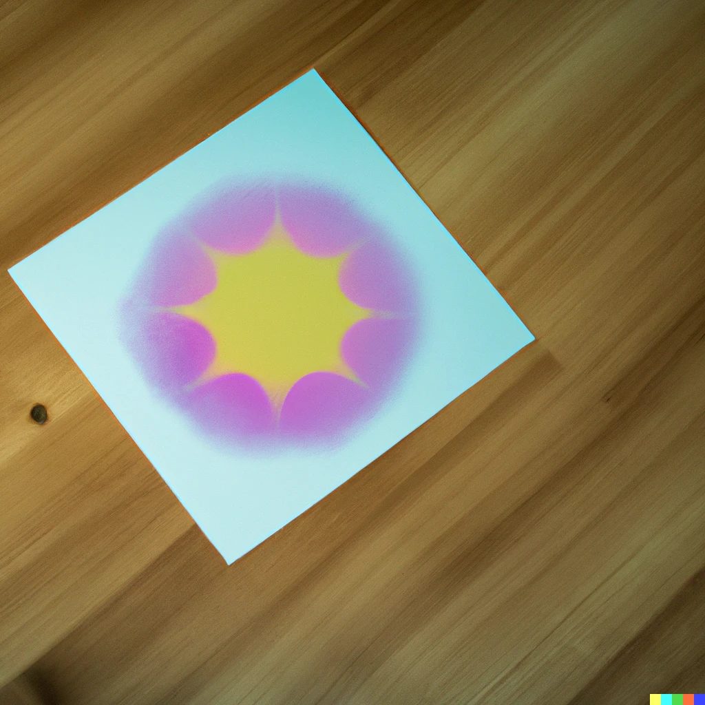 Prompt: The Mandelbrot set lying on a table