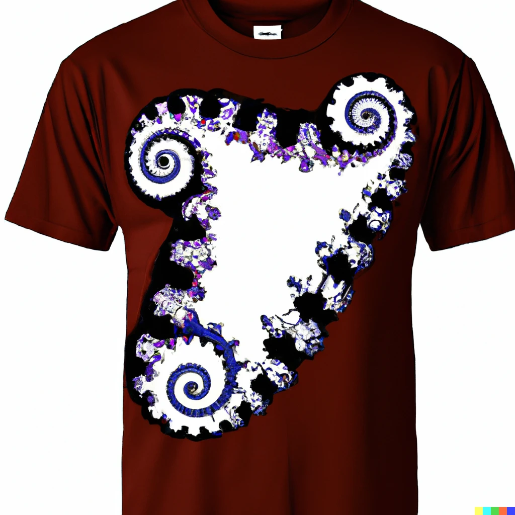 Prompt: A t-shirt with the Mandelbrot set on it
