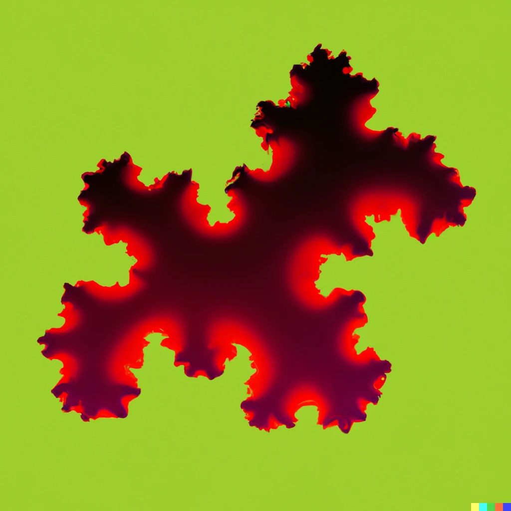 Prompt: The Mandelbrot set wearing its signature outfit, studio lighting