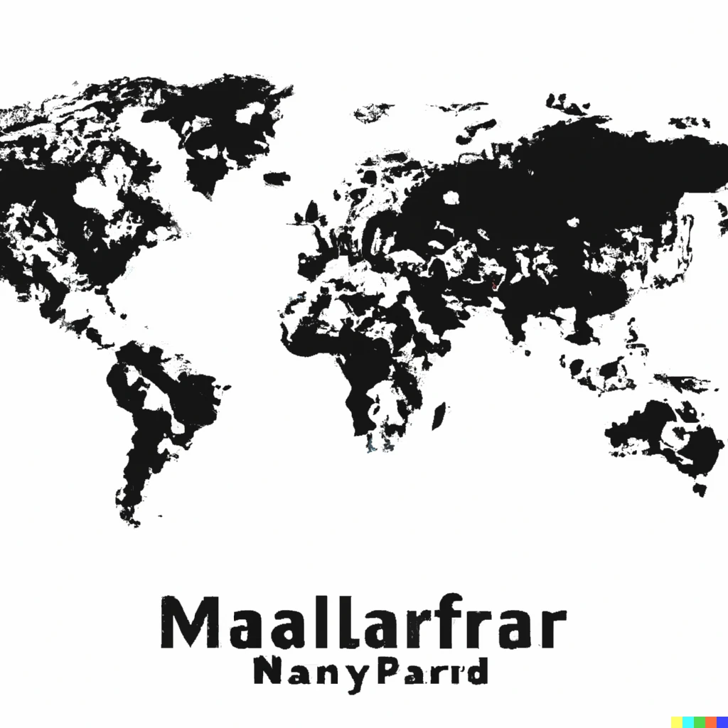 Prompt: World map of the Mandelbrot set