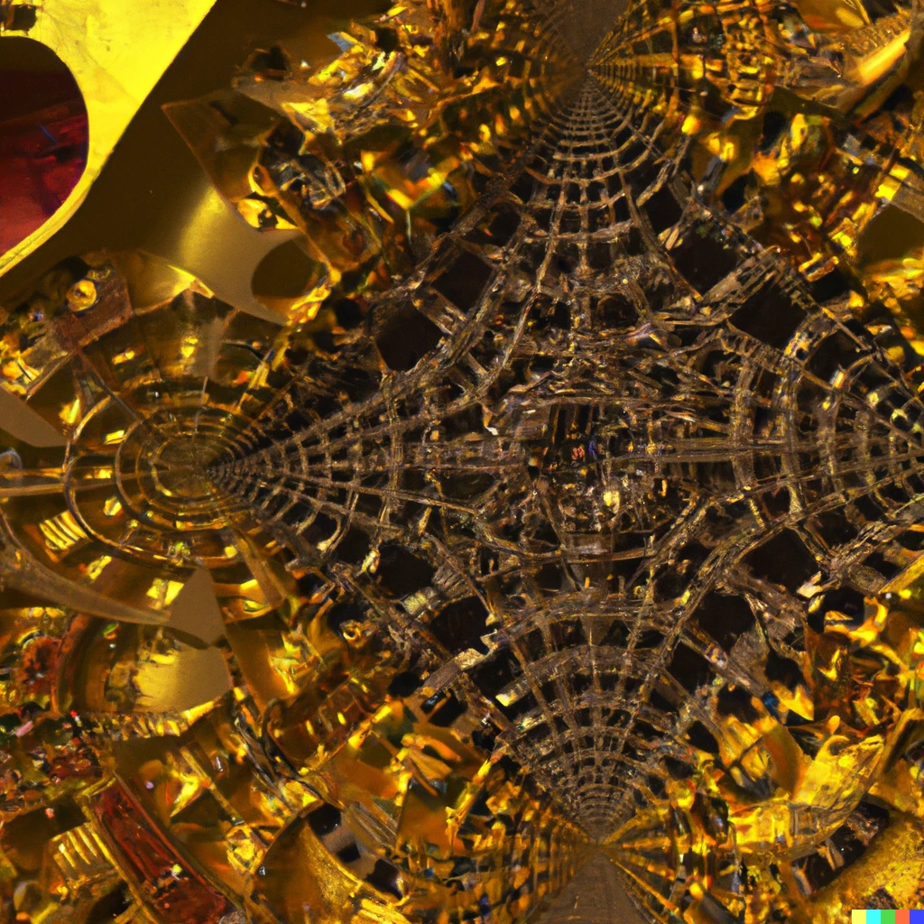 Prompt: Beautiful architecture designed by the Mandelbrot set