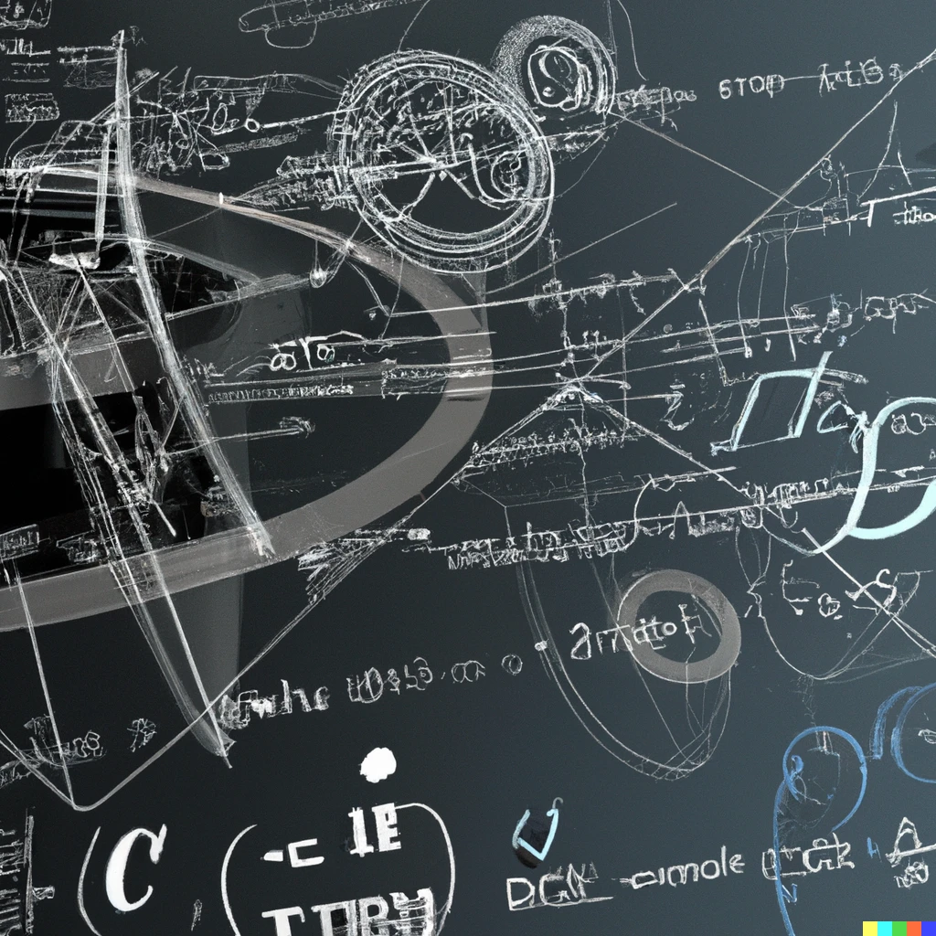 Prompt: Stock photo of mathematics, engineering and technology, 3d render