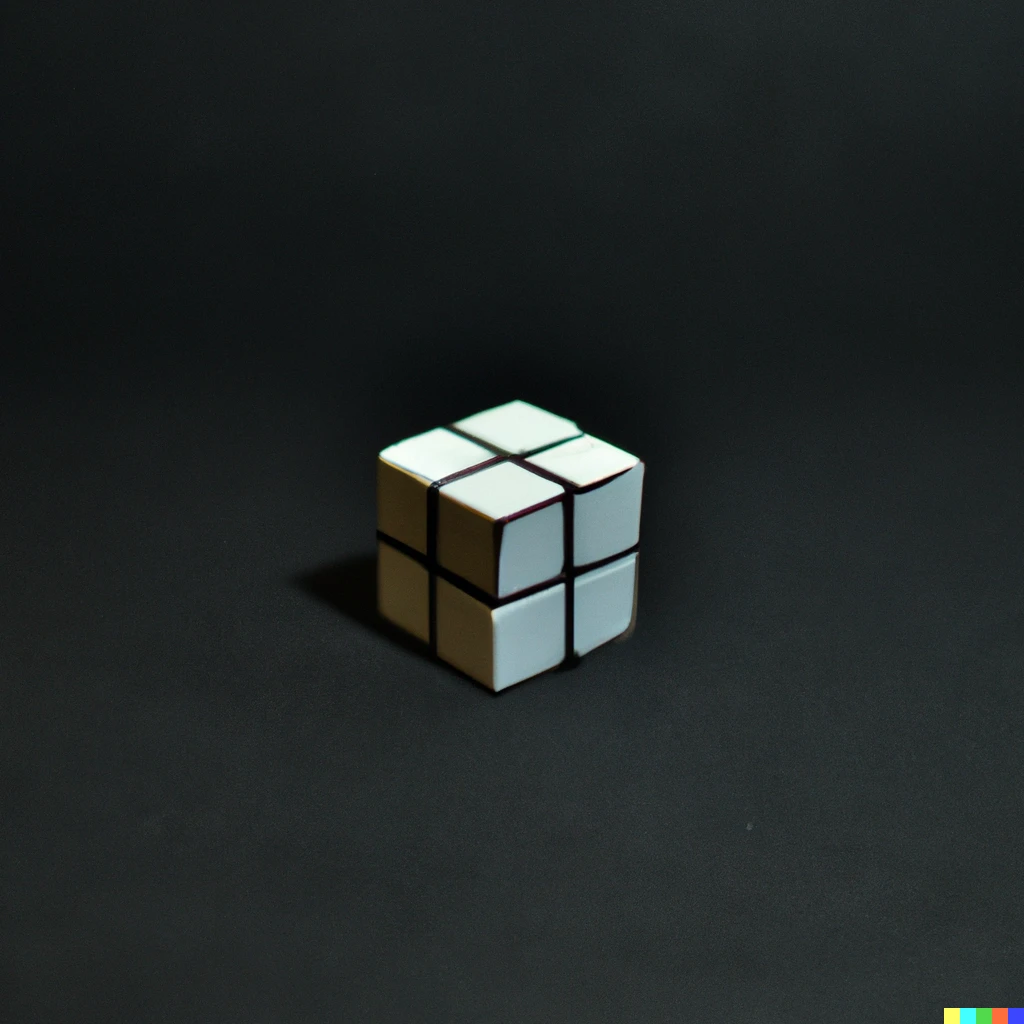 Prompt: A perfect cube that is filled so that all components making up the cube are perfect cubes themselves without leaving any gaps or being the trivial case of there being a singular cube that is the size of its container