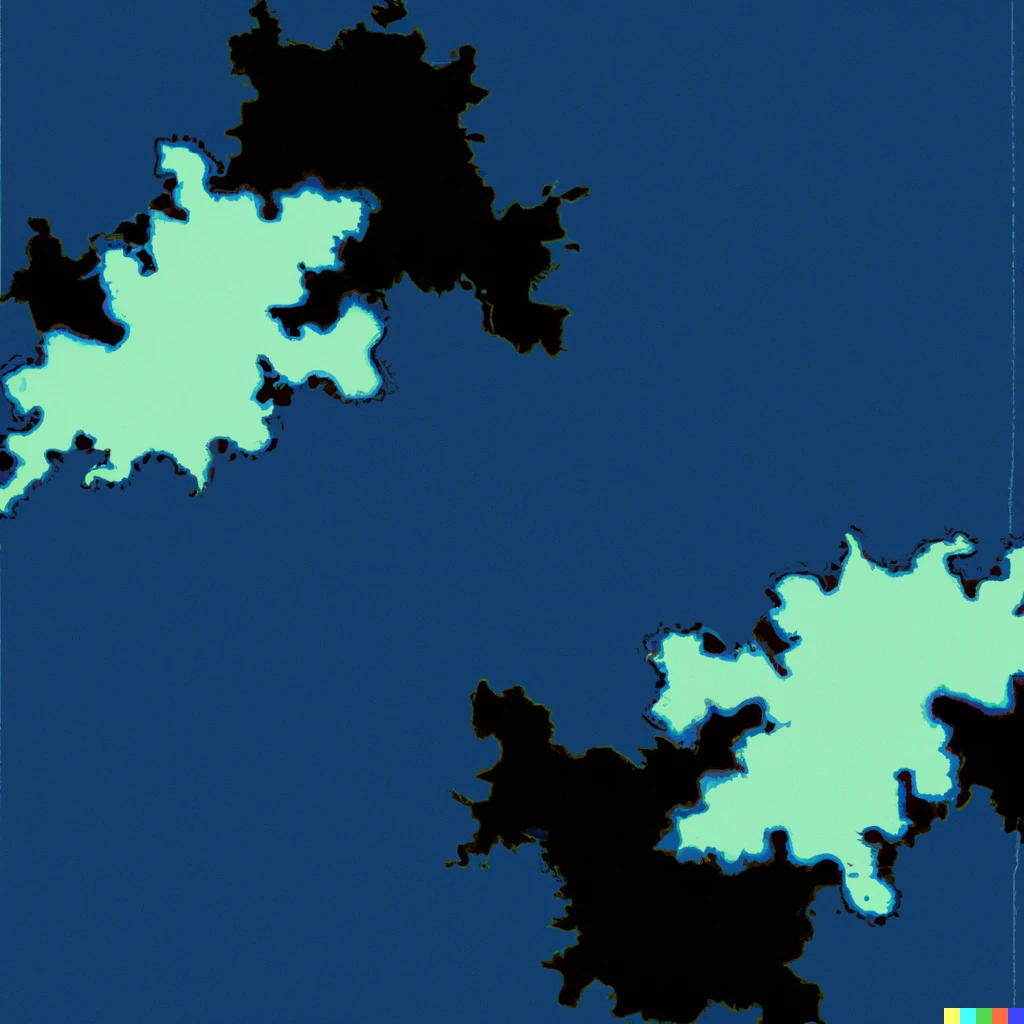 Prompt: Two Mandelbrot sets arguing with each other
