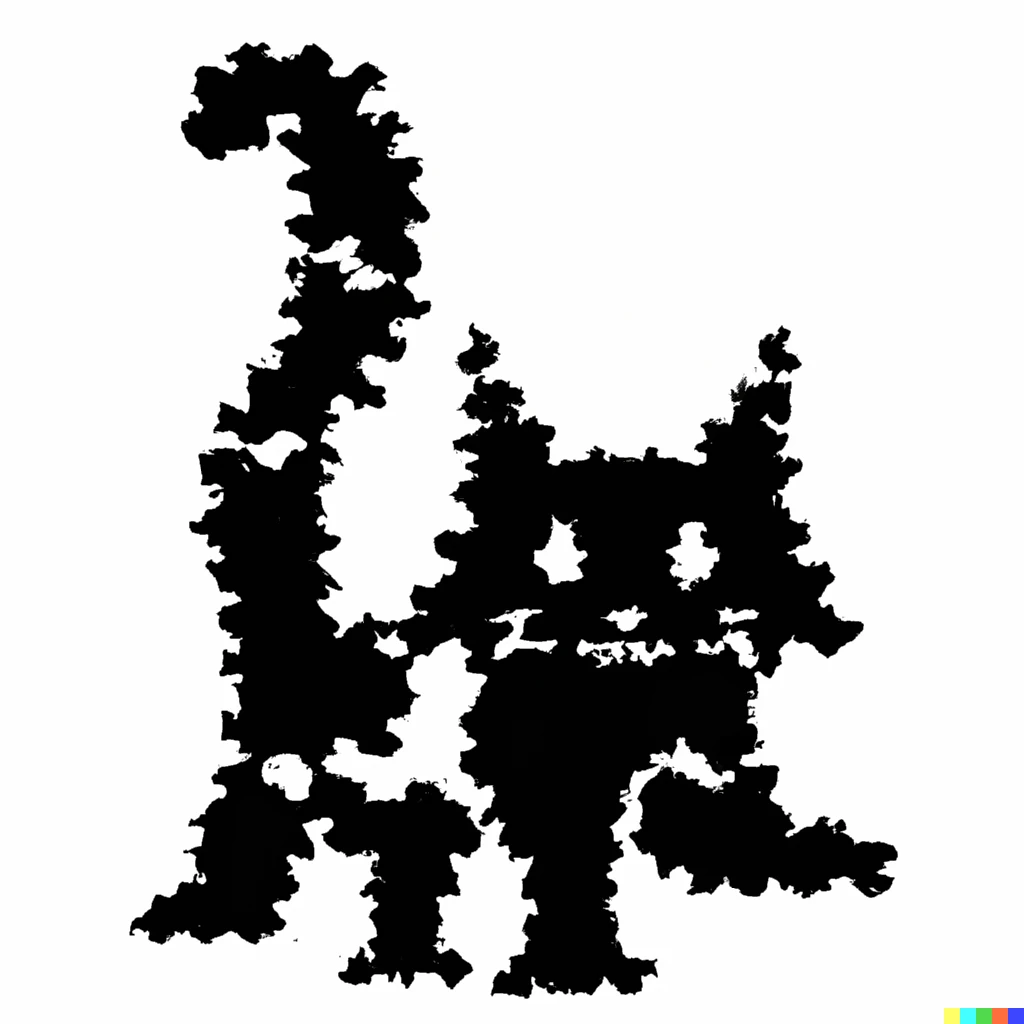 Prompt: The Mandelbrot set in the shape of a cat