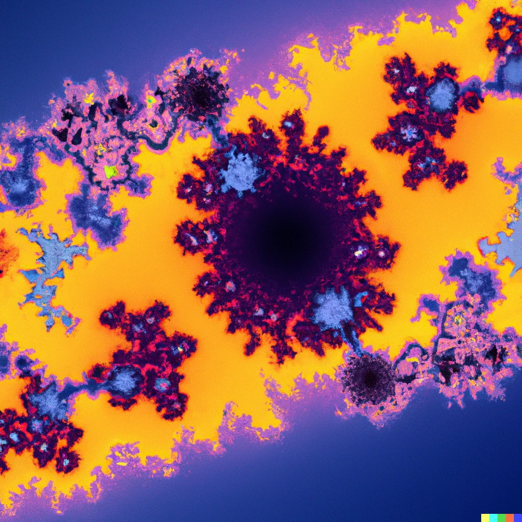 Prompt: The Mandelbrot set fueled by anti-matter