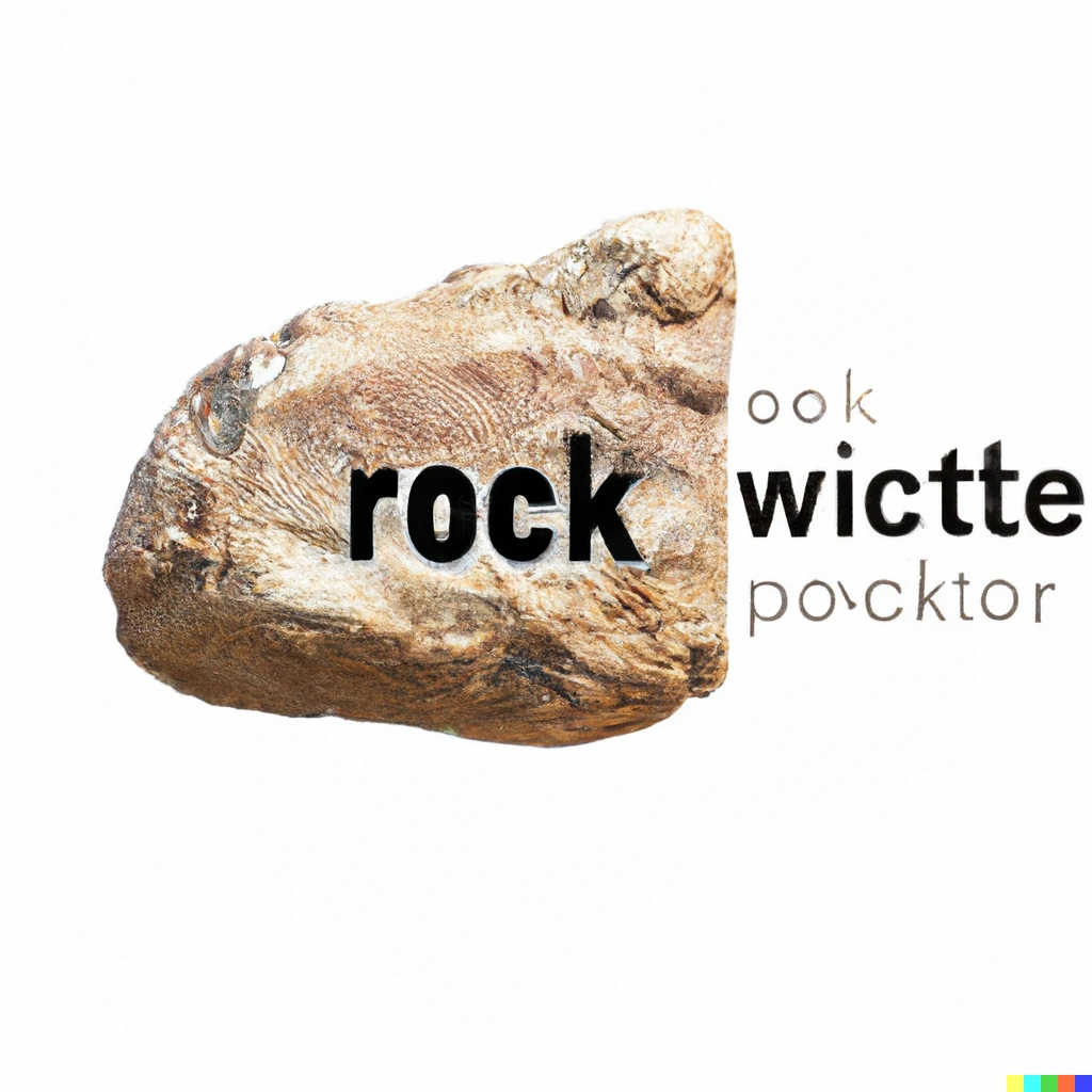 Prompt: A website designed by a rock