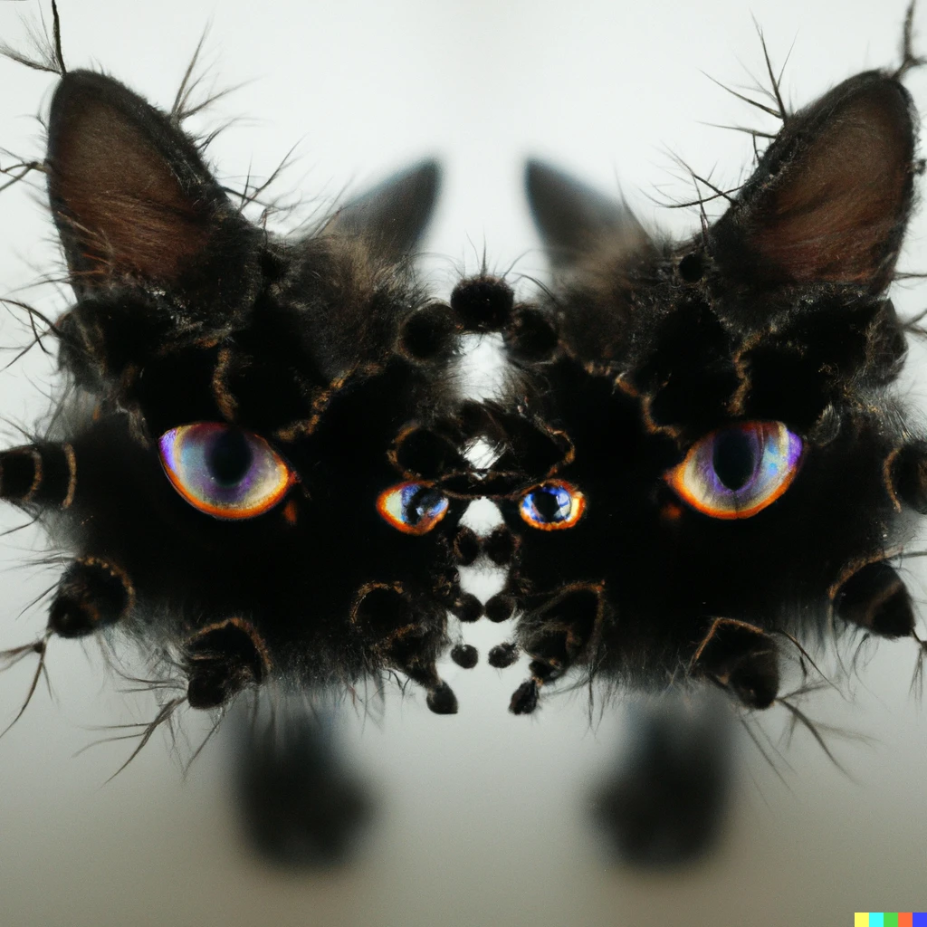 Prompt: Cat inspired by the Mandelbrot set, 5mm lens