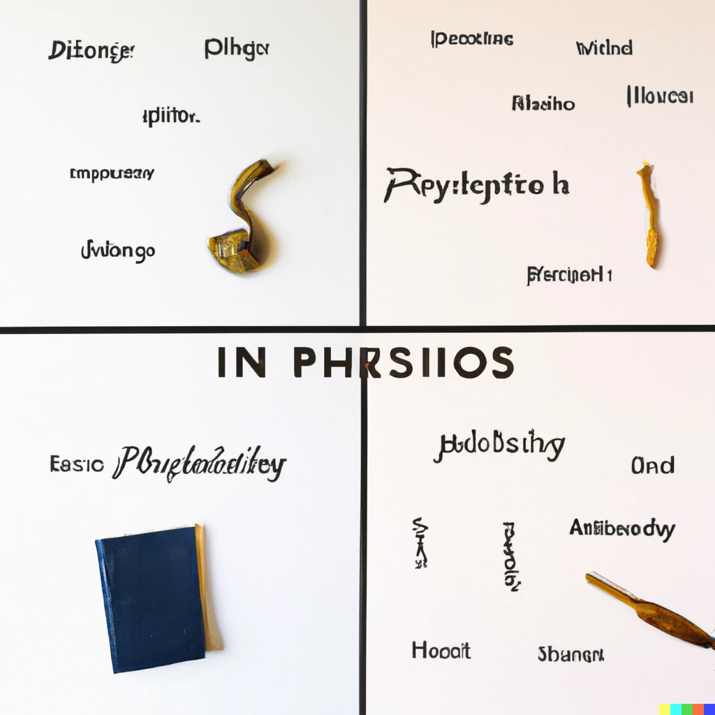 Prompt: Knolling of philosophy