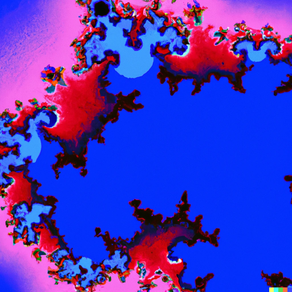 Prompt: Cool Mandelbrot set Twitter profile picture made by a person with a PhD in graphic design