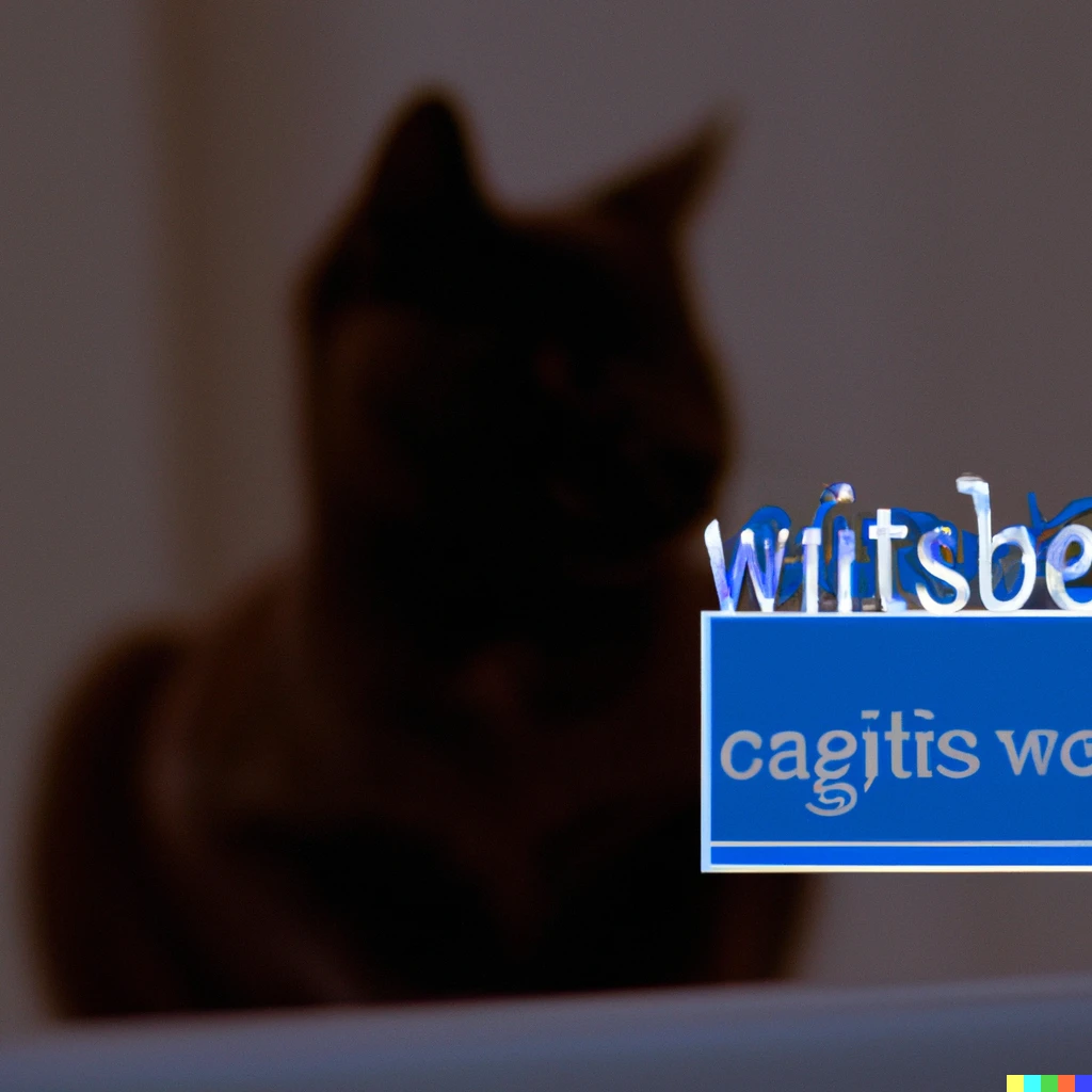Prompt: A website designed by a cat