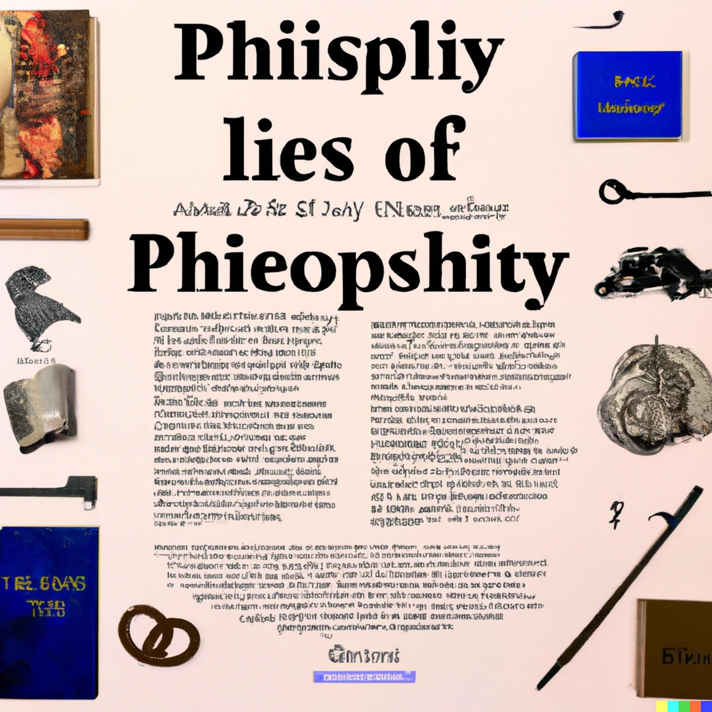 Prompt: Knolling of philosophy