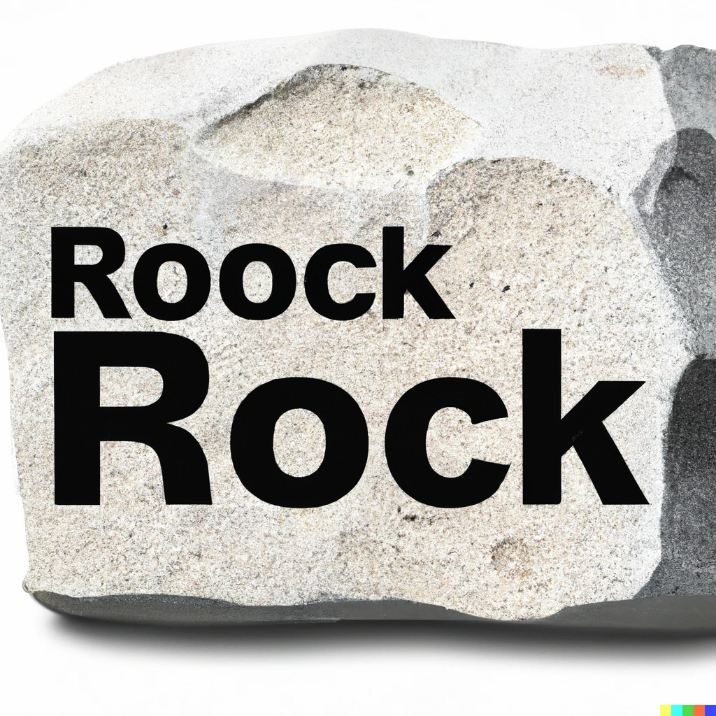 Prompt: A website designed by a rock