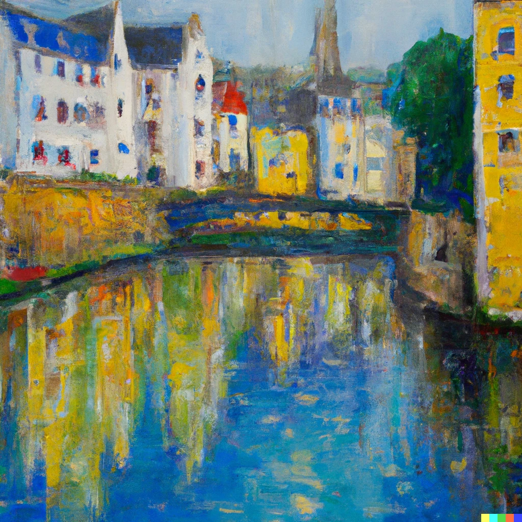 Prompt: Luxembourg city painted by Monnet