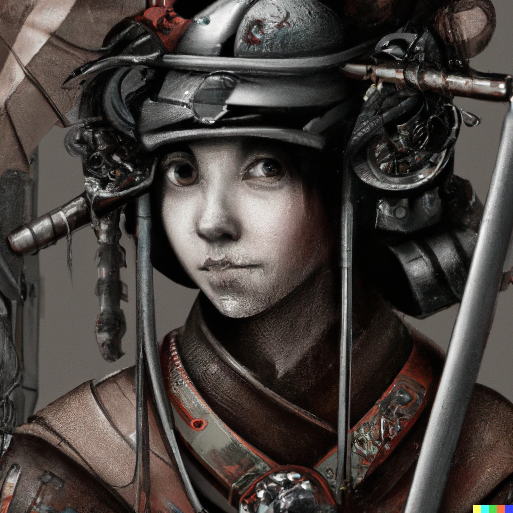 Prompt: painting of steampunk geisha, japanese style, Digital art 