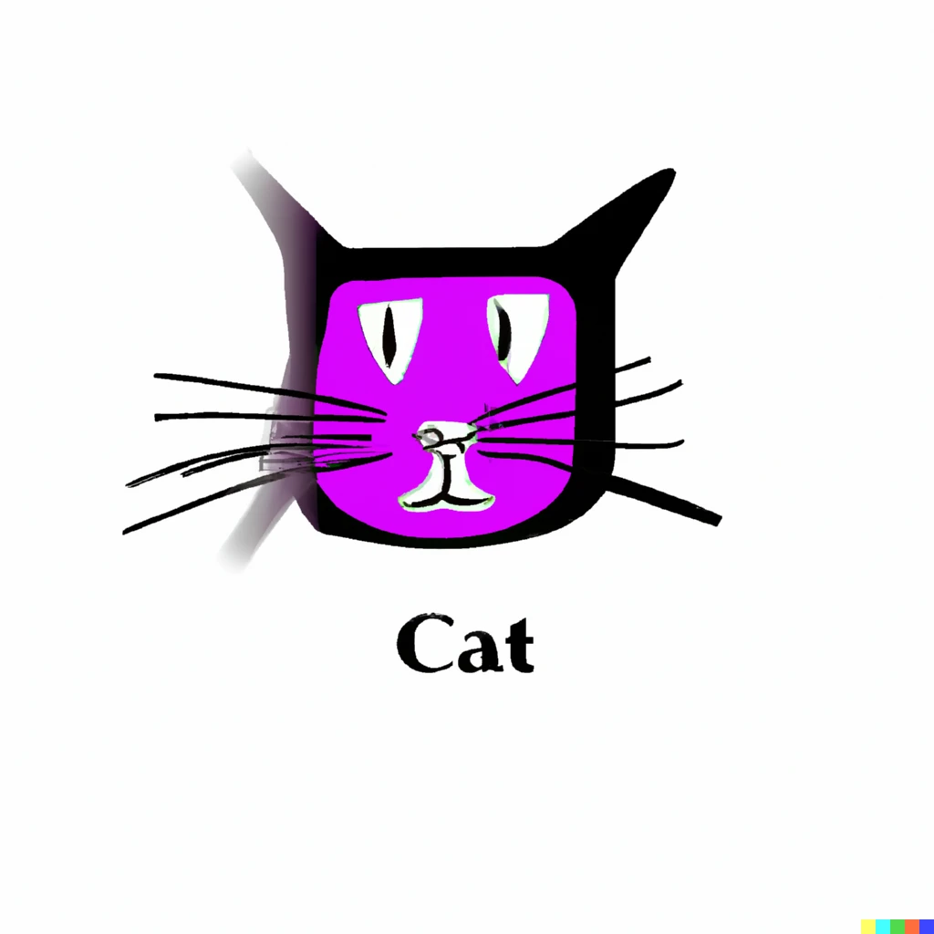 Prompt: A cat, logo design, photograhpy