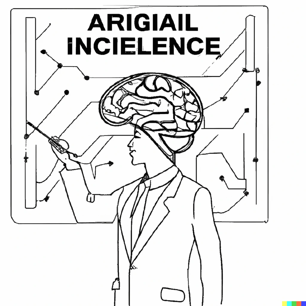 Prompt: Line art of the researchers announced they had created artificial general intelligence.
