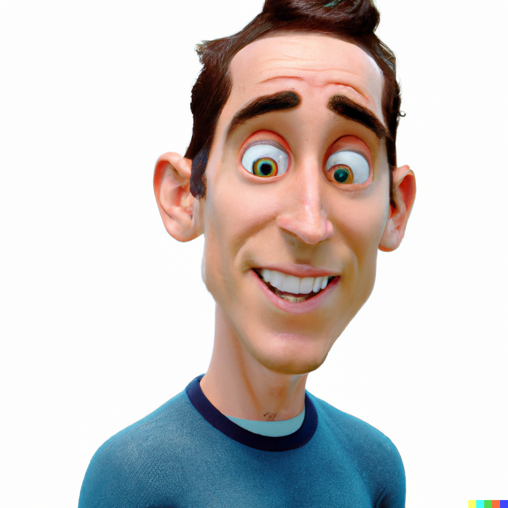 Peter × DALL·E | Sam Harris as a disney pixar character, 3d, computer ...