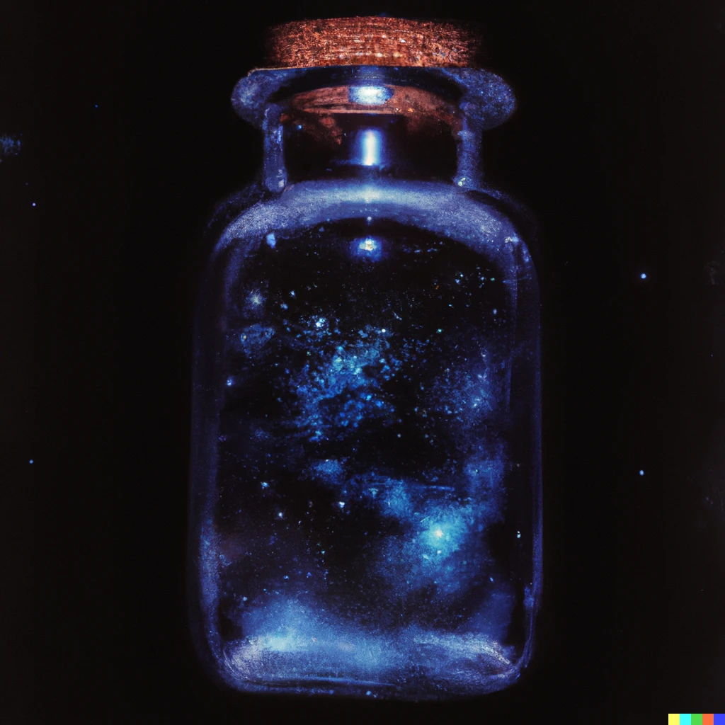 Prompt: The universe in a bottle