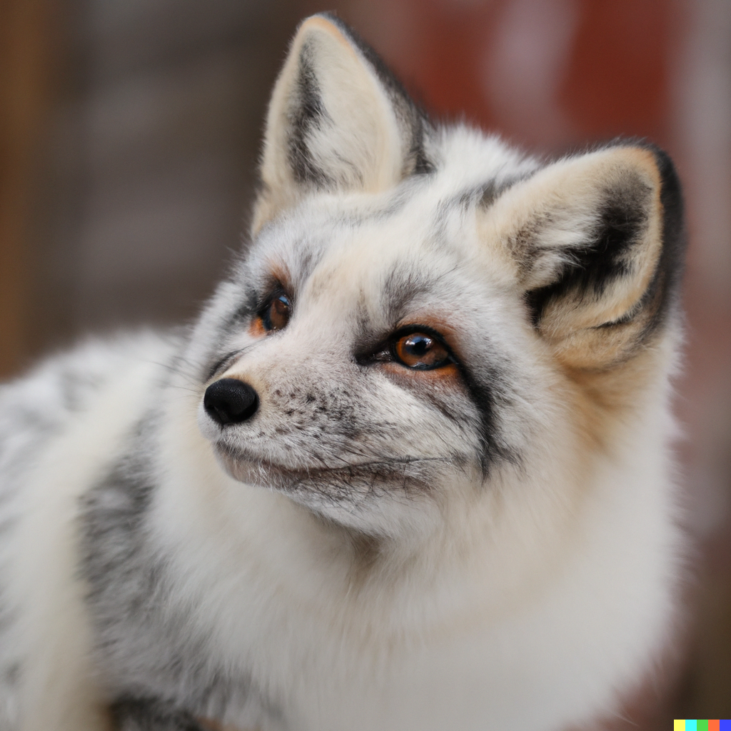 Tyler × DALL·E 2 | A fox, marble breed, closeup, nature photography ...