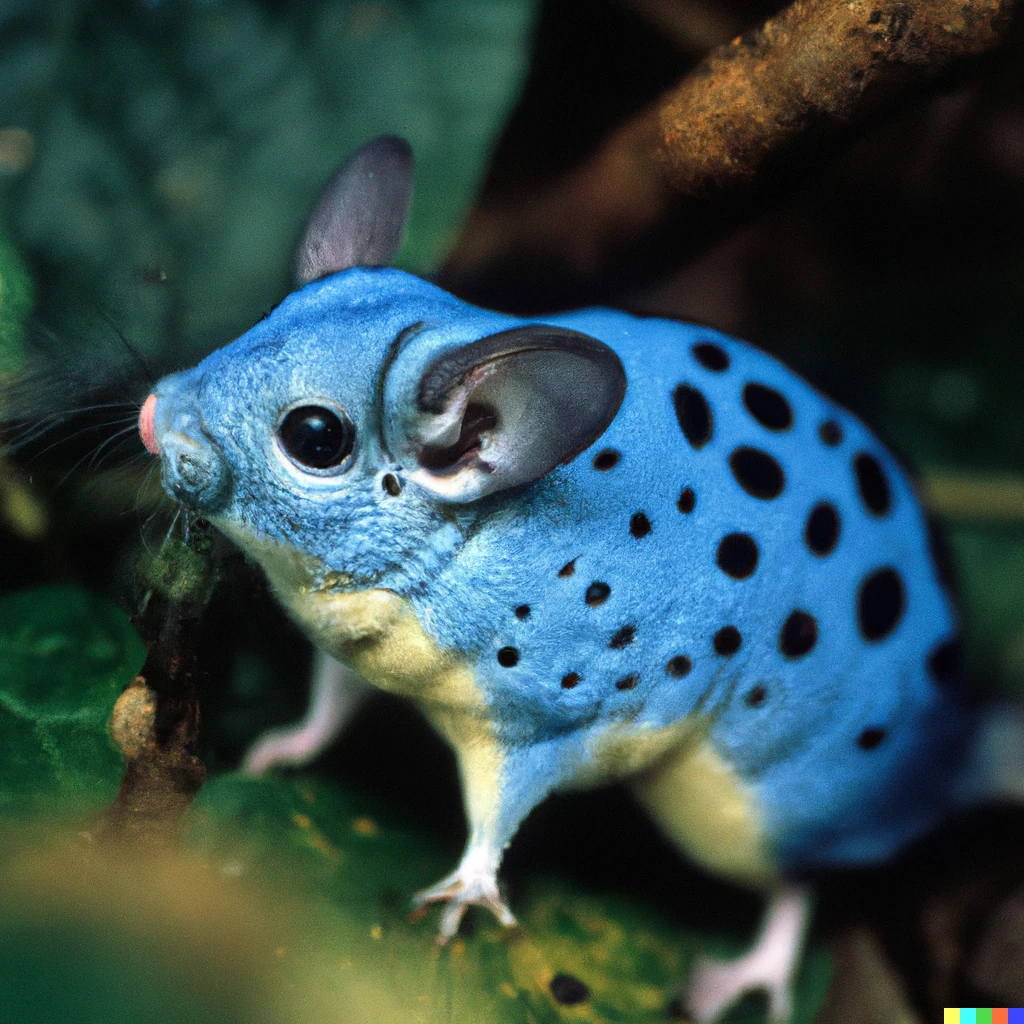 Prompt: a rare blue spotted pikachu in the amazon jungle. national geographic award winning photo, Macro photography 35mm