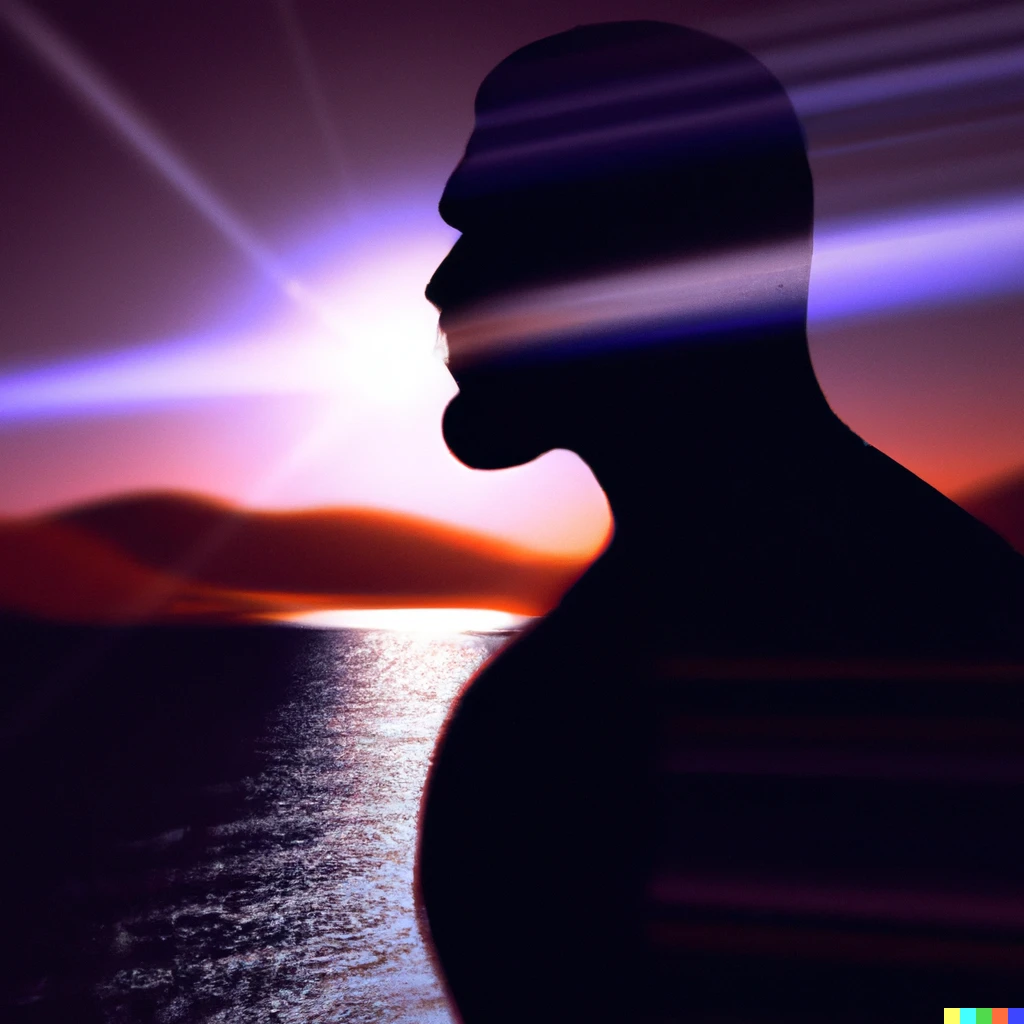 Prompt: "Today a young man on acid realized that all matter is merely energy condensed to a slow vibration. That we are all one consciousness experiencing itself subjectively. There is no such thing as, life is only a dream & we are the imagination of ourselves" 3D rendering, digital art, Unreal Engine 3D shading shadow depth