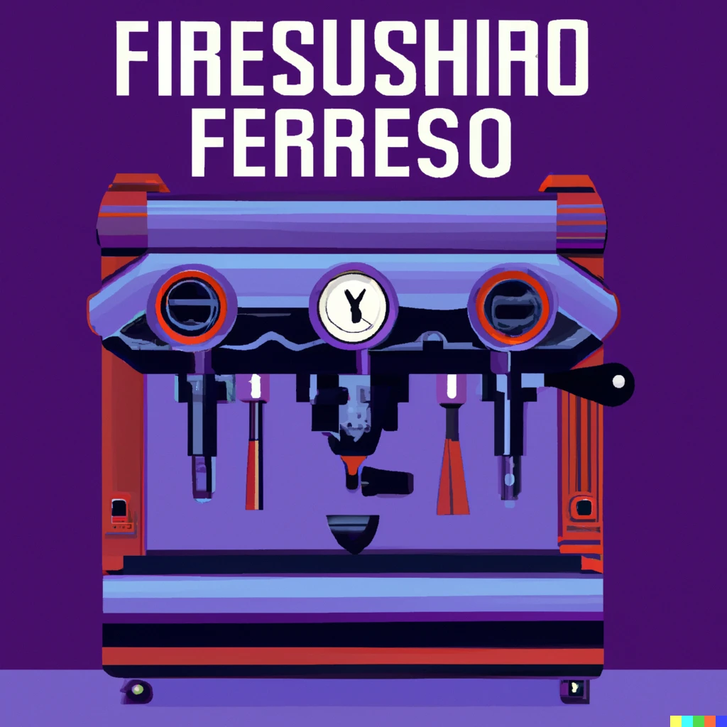 Prompt: furturistic espresso machine poster art deco