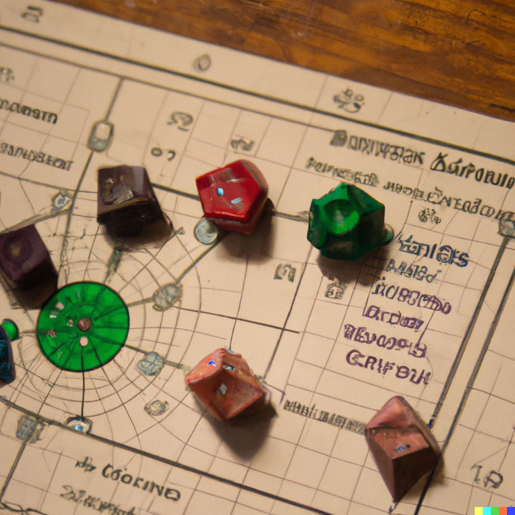 Prompt: a dungeons and dragons board game | 505