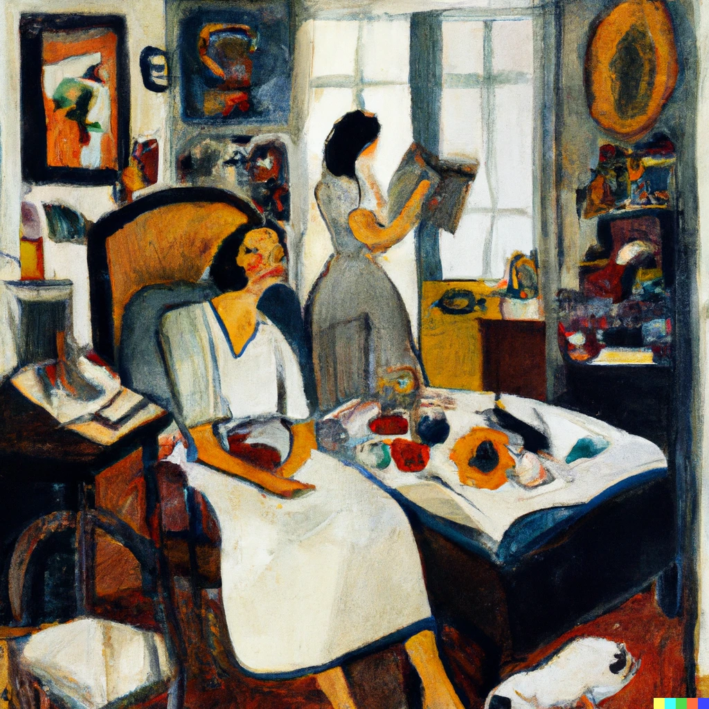 Prompt: Good morning, by Max Beckmann