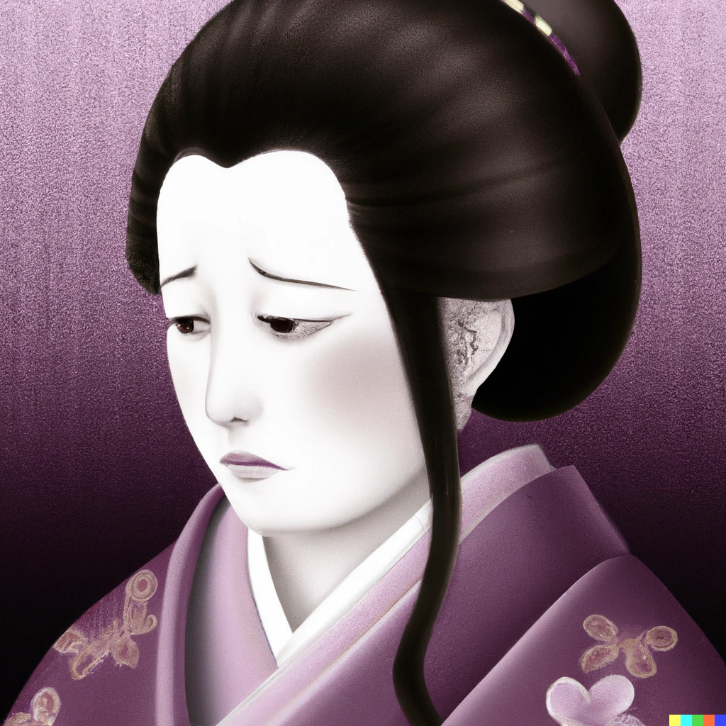Prompt: portrait of Murasaki Shikibu, 紫式部 