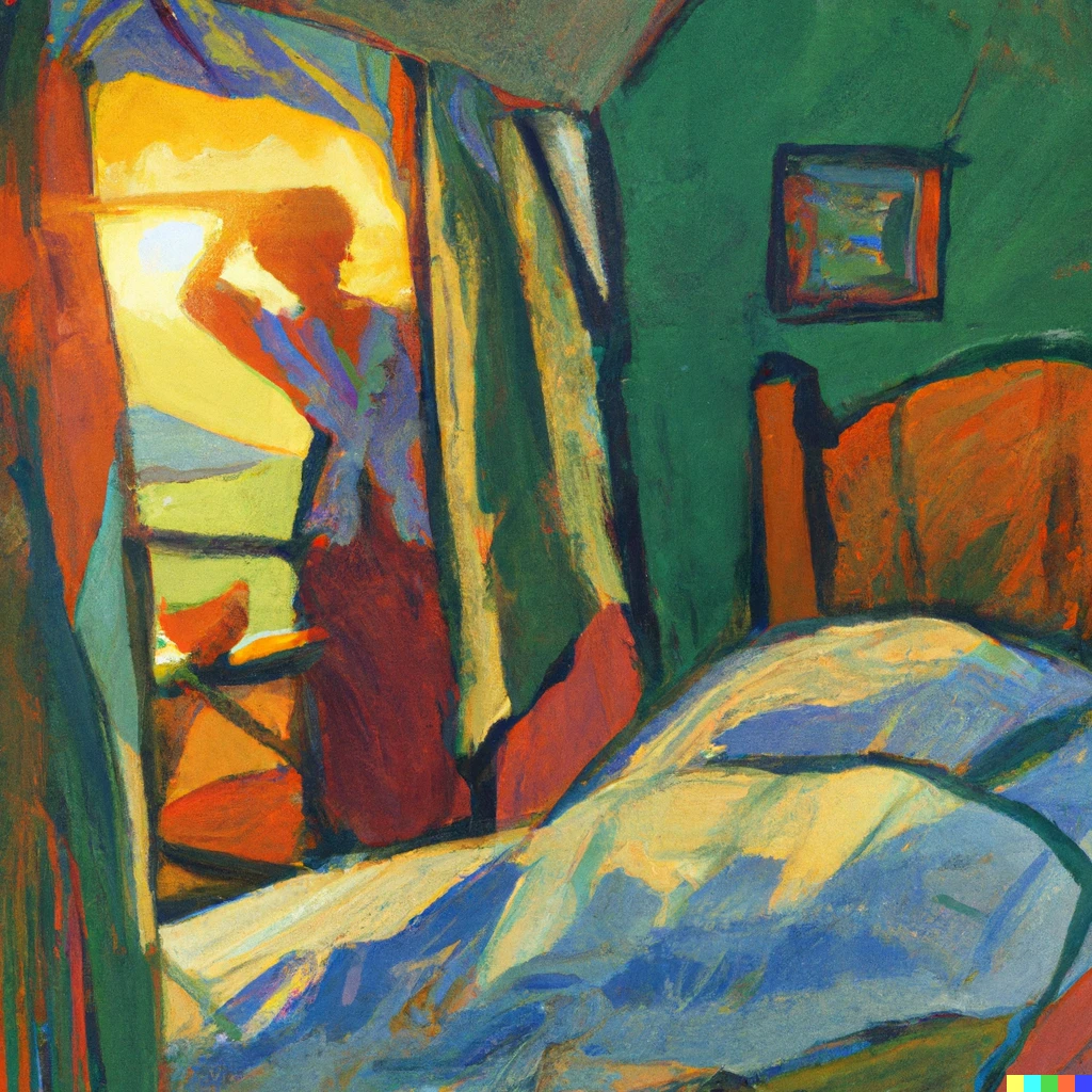 Prompt: Good morning, by David Bomberg