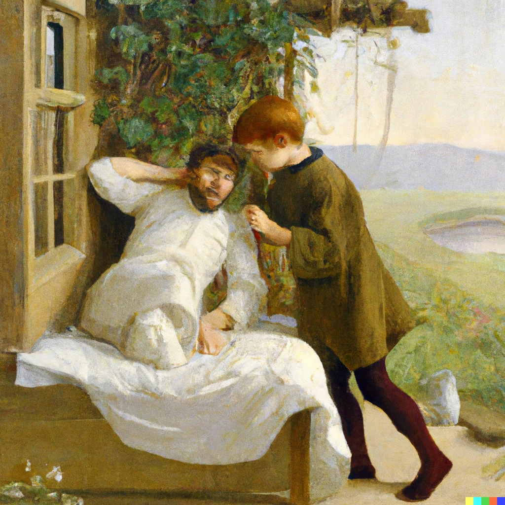 Prompt: Good morning, by Ford Madox Brown