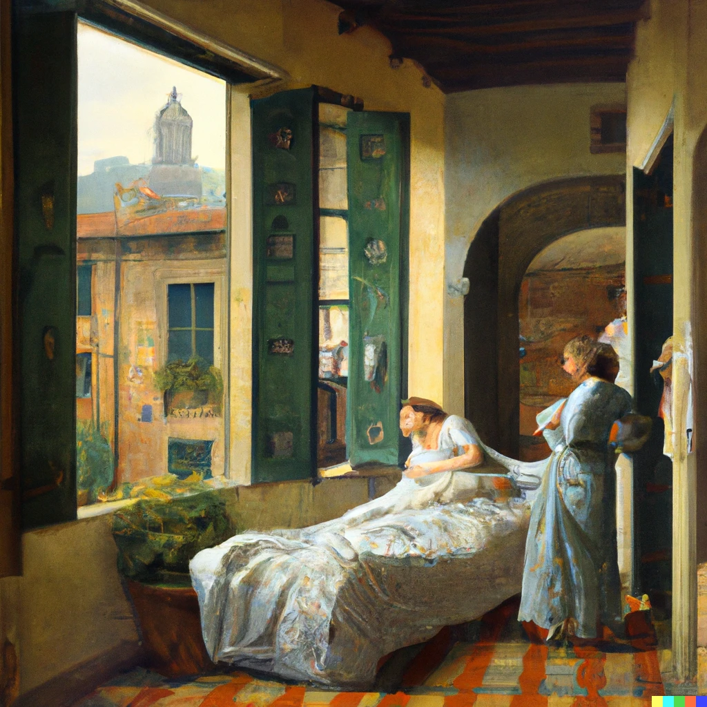 Prompt: Good morning, by Bernardo Bellotto