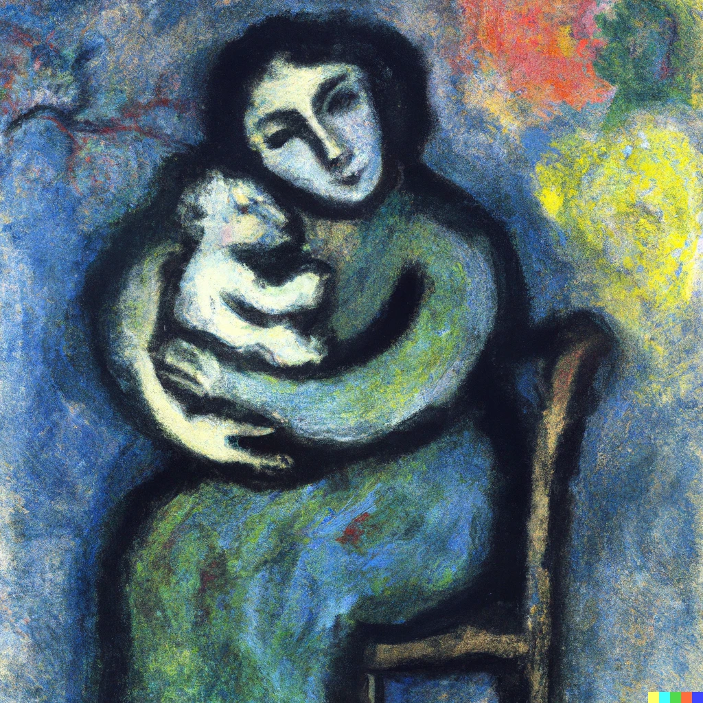 Prompt:  Mother, by Marc Chagall