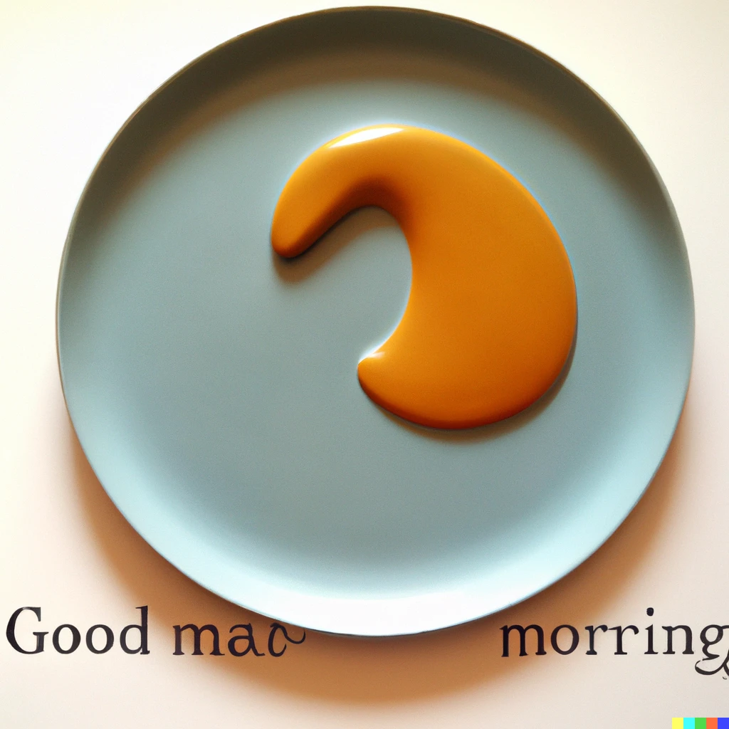 Prompt: Good morning, by Hans Arp