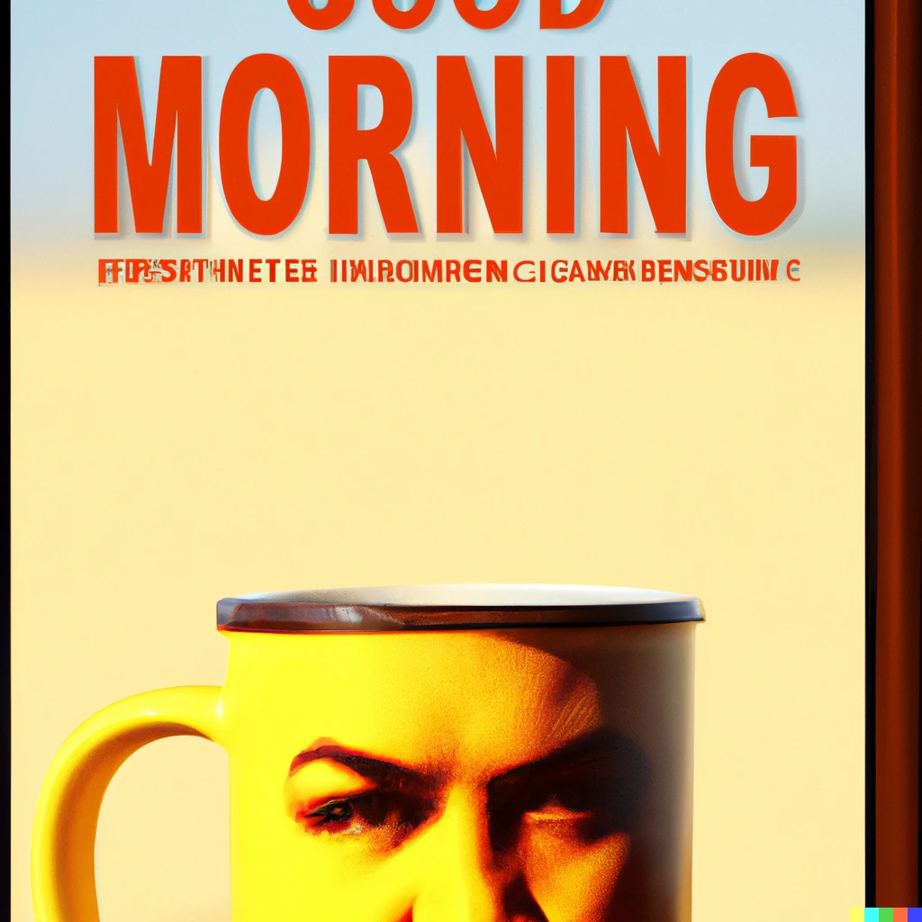 Prompt: Good morning, a movie poster for a movie by Quentin Tarantino
