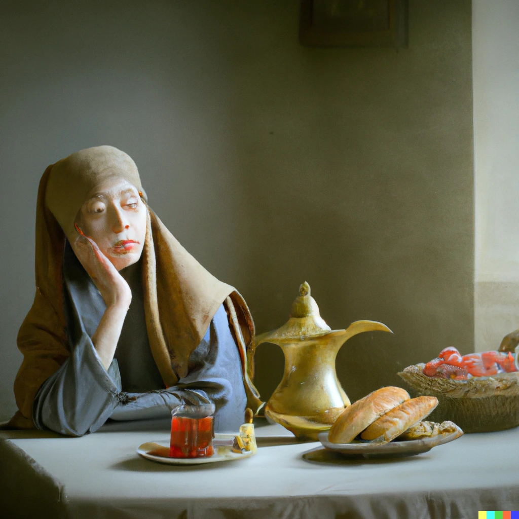 Prompt: Good morning, in style of Vermeer